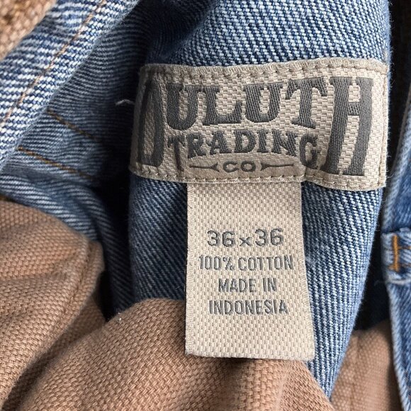 Duluth Jeans Men 36W x 36L Blue‎ Denim Gusset Straight Leg Work Chore Cotton - Picture 4 of 12